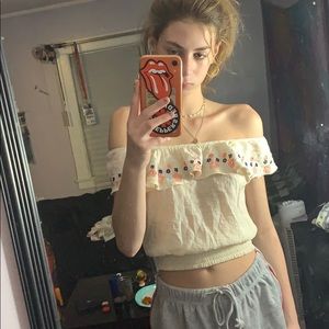 Off the shoulder crop top